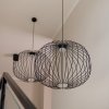 Czarna lampa wisząca ażurowa druciana okrągła minimalistyczna loftowa uniwersalna klasyczna SPHERA M 11304 TK-LIGHTING